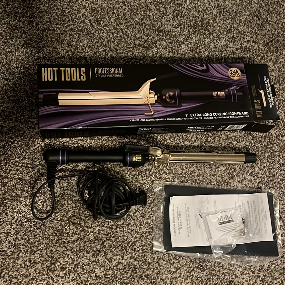 Hot tools 1” extra-long Curling Iron Wand